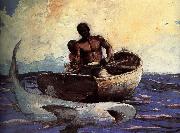 Winslow Homer Shark oil painting artist